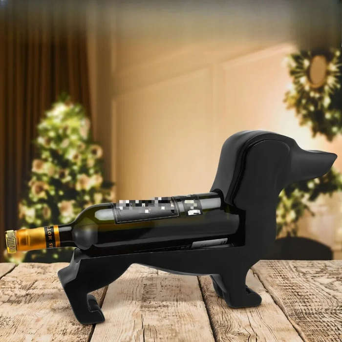 Black - Wine Bottle Rack Alcohol Display Stand Household Dachshund Wine Bottle Holder Novelty Funny