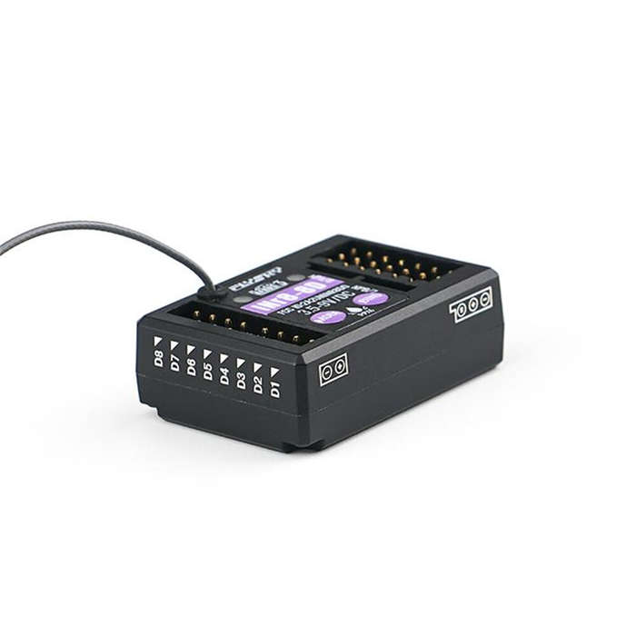 Black - Flysky INr8-8D 2.4GHz 8CH AFHDS 3 Waterproof RC Receiver Integrated Lighting Control for RC