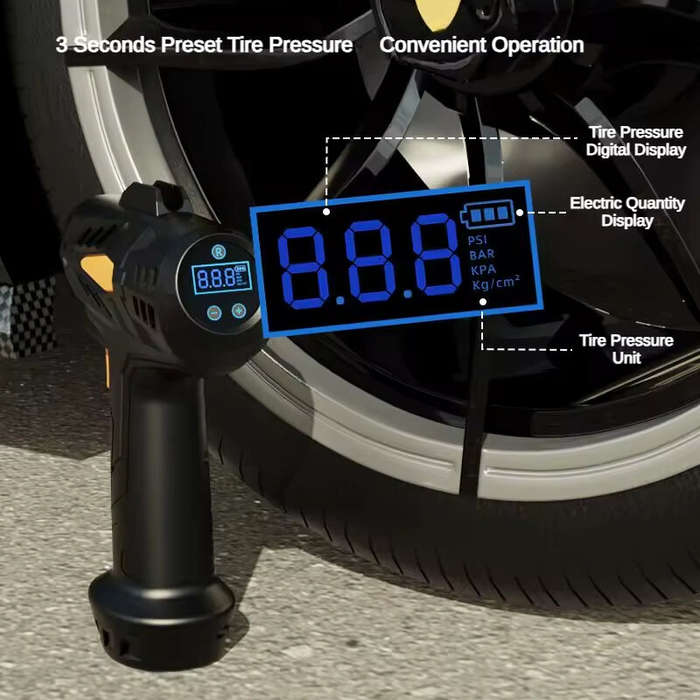 #1 - 150PSI Cordless Smart Touch Inflator Pump Car Air Pump Portable Digital Display Electric Car Ti