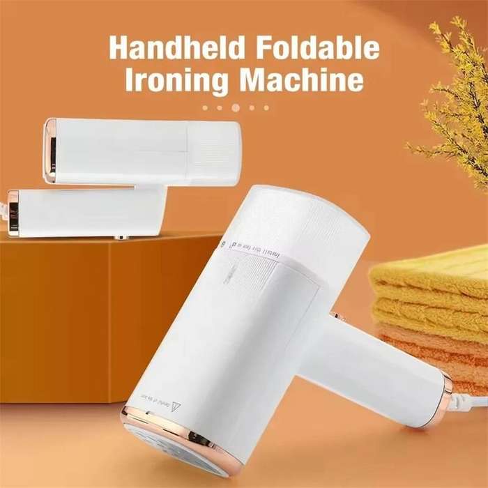 White - Portable Fabric Steamer 120ml Handheld Travel Clothes Steamer Fast Heating 1000W Compact Ste