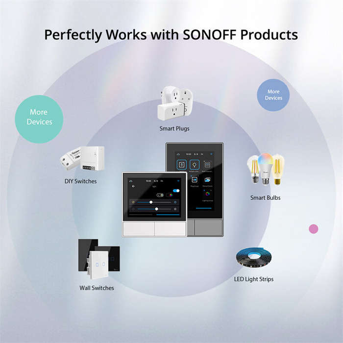 EU Plug - SONOFF NSPanel WiFi Smart Thermostat Wall Switch EU US Temperature Display All-in-One Remo
