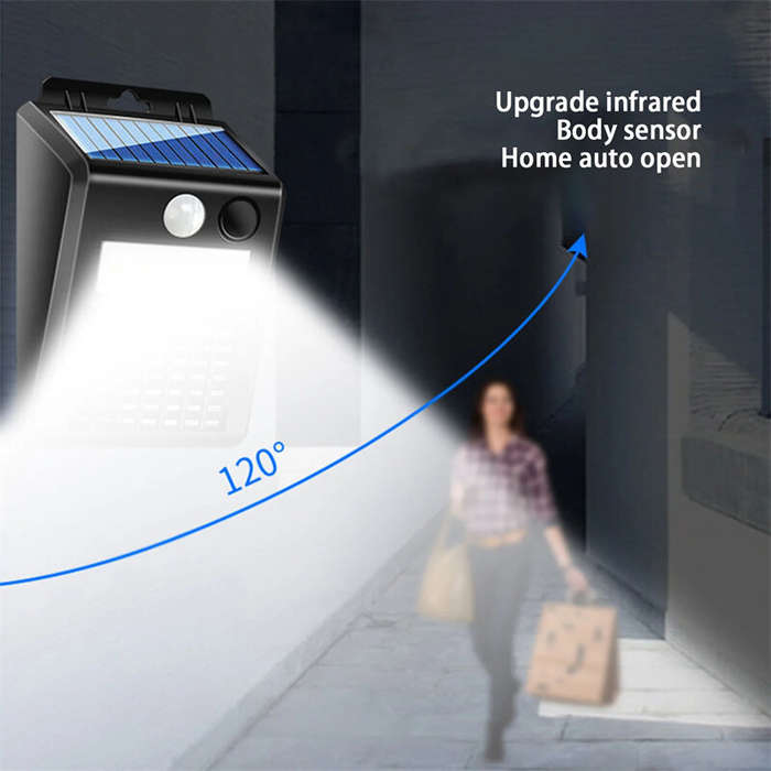 Black - 2-in-1 Solar Mosquito And Motion Sensor LED Light Outdoor Induction Wall Lamp Electric Insec