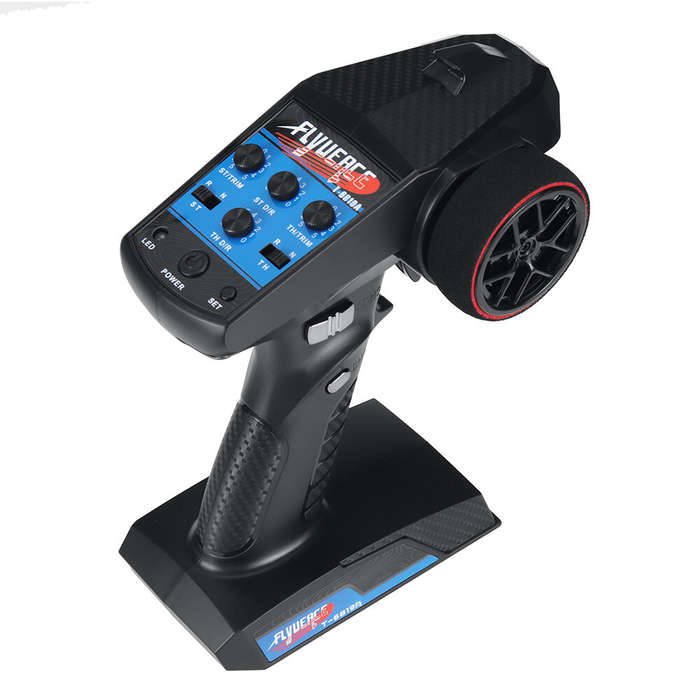 FLYUEACE T-6819A 2.4GHz 4CH Transmitter with RX-G4 Light Control Mini Receiver for RC Car Boat Tank