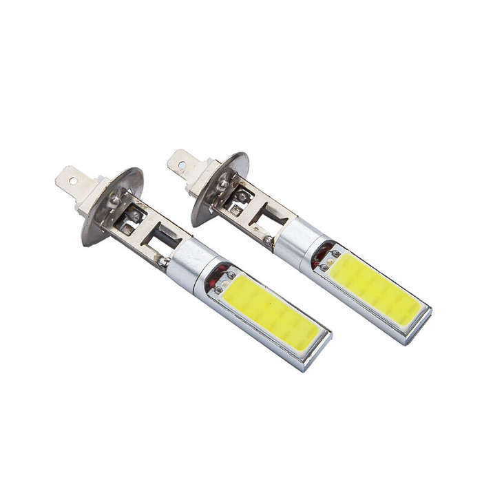 H3 - H1/H3 Pair Car LED Fog Lights 10W Front Fog Lights COB Chip Fog 6000K LED Headlight Light Bulb