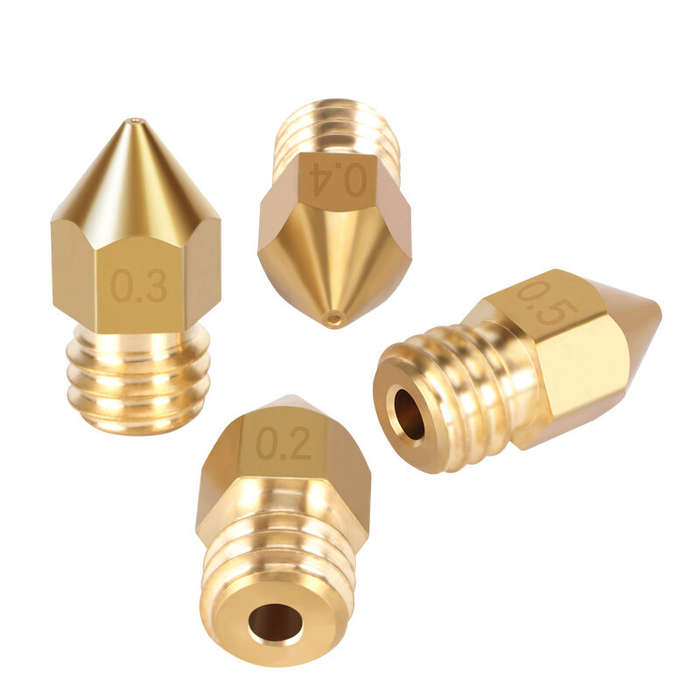 0.4mm - Kingroon MK8 Nozzle 0.2mm 0.4mm 0.5mm 0.6mm 0.8mm 1.0mm 3D Printer Part Extruder M6 Thread B