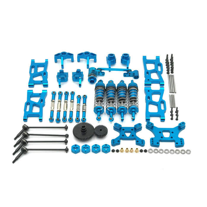 Gold - Metal Upgrade Parts WLtoys 144001 144010 124017 124019 Rlaarlo 1/14 1/12 AM X12 RC Car Shock
