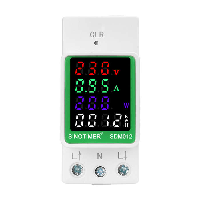 SINOTIMER SDM012 Multifunctional AC Digital Display Meter for Energy Management Measures AC Voltage