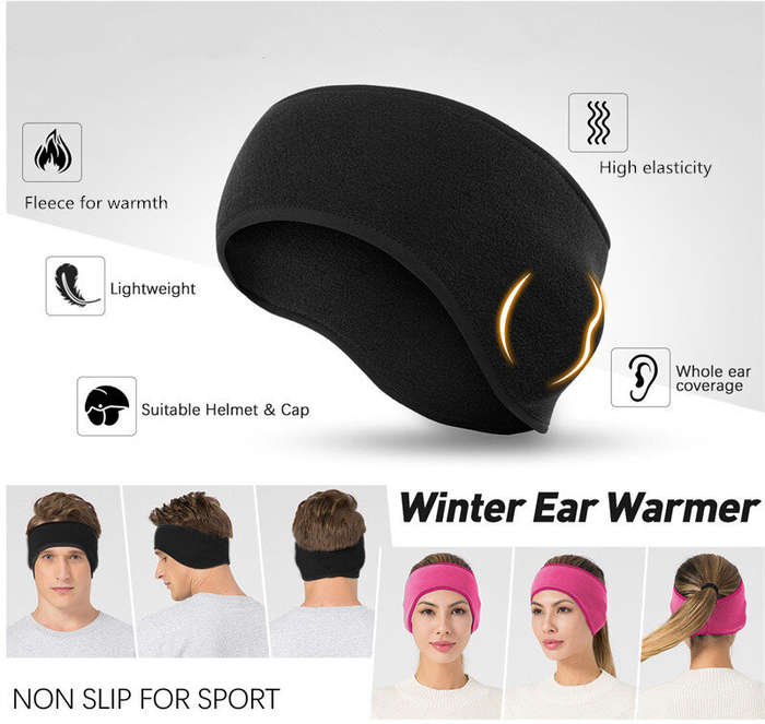 Black - XANES Winter Warm Ear Cover Headband Warm Cold Cozy Head Cover Ear Muffs for Men Women Outdo