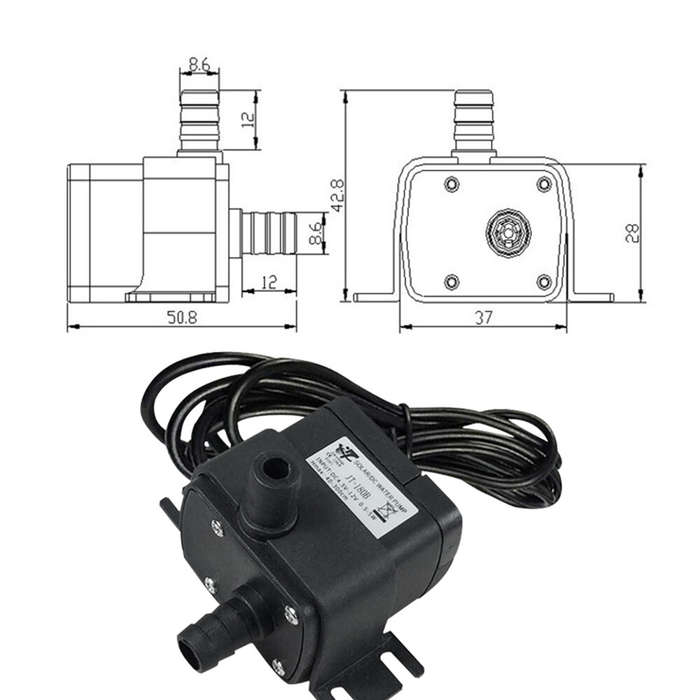 1 meter bare wire - JT-180A Mini DC USB 6-12V Water Pump Efficient and Portable Solution for Your Wa