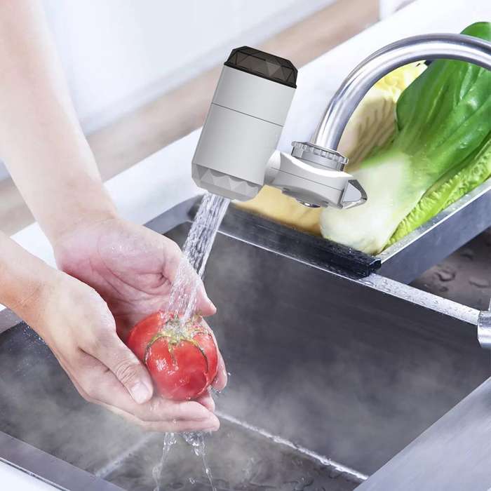 US - 3000W Instant Tankless Electric Water Heater Faucet with LED Display Easy Installation IPX4 Wat