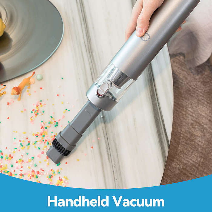 Grey - Mini Vacuum Cleaner & Air Purifier & Hand Pump 3-in-1 Cordless Handheld Vacuum Cleaner, 3 Typ