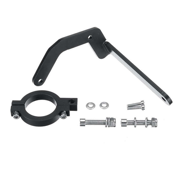 Black - ANGWATT Aluminum Alloy Steering Damper With Damper Bracket Install Auxiliary Bracket For ANG