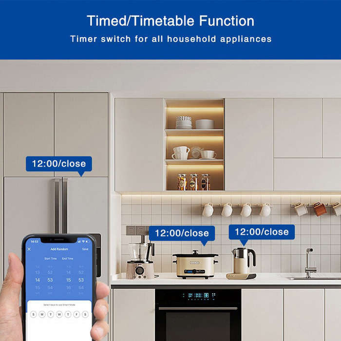 EU Plug - Tuya Smart WiFi Socket EU Plug with USB/Type-C Charging Port Timing Function Phone Remote