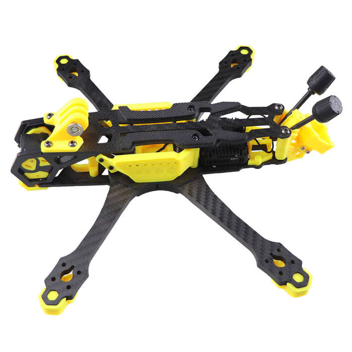 Frame Kit - HSKRC S5 V2 227mm Wheelbase 5 Inch Carbon Fiber Frame Kit Compatible with DJI O4 / DJI O
