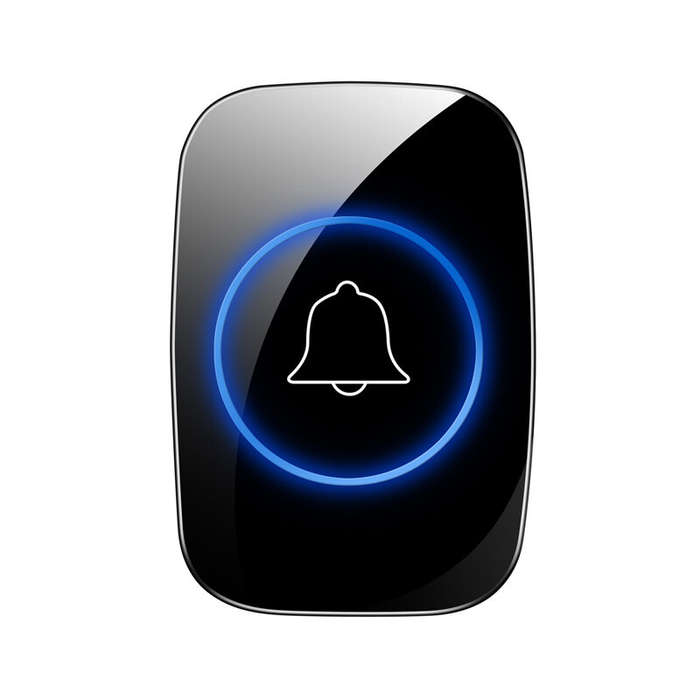 EU Plug - Wireless Doorbell NO battery Waterproof EU Plug LED Light 300M Long Range Smart 433MHz