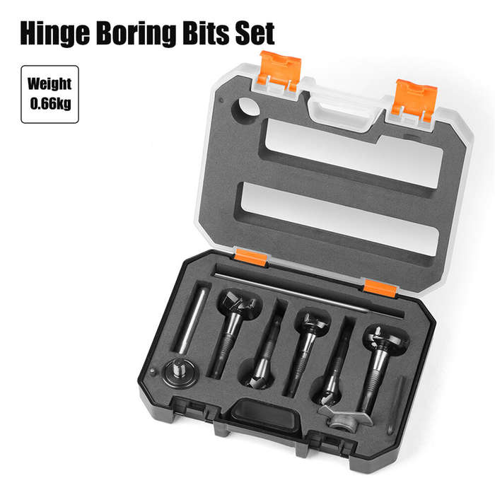 5Pcs - 5PCS 7mm Shank Hinge Boring Drill Bit Woodworking Hole Opener 15mm 20mm 25mm 30mm 35mm Cuttin