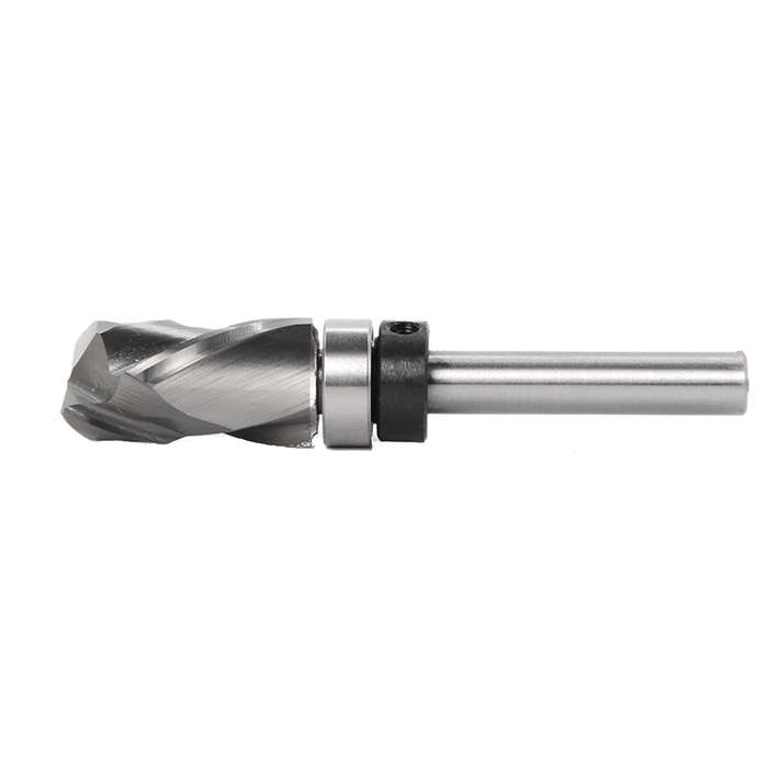 1/4" 6.35mm Shank Carbide Bottom Bearing Spiral Trimming CNC Router Bit End Mill 1/2"/12.7mm Cutting