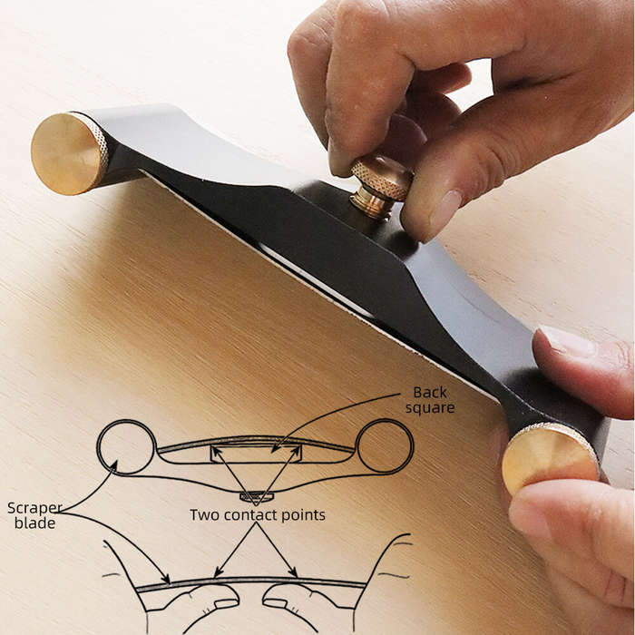 Black - ENJOYWOOD Wood Hand Planer Edge Banding Cutter Woodworking Edge Trimmer with 3PCS Scraper Bl