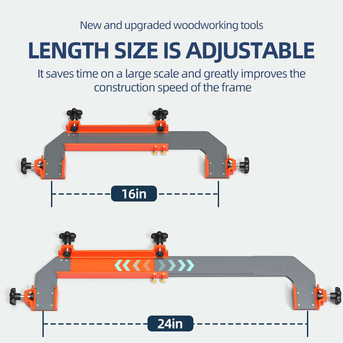 1 PCS - 16-24in Aluminum Precision Cabinet Frame Spacer Positioning Tool For DIY Woodworking Frame W