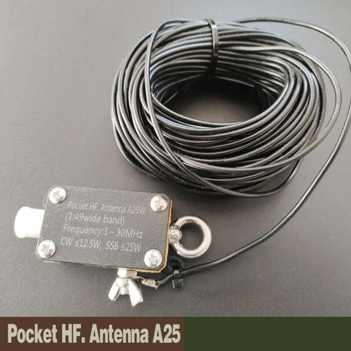 Black - Upgraded Pocket Antenna A25 1-30MHz Shortwave Antenna Radio Inverted V Antenna Shortwave Ant