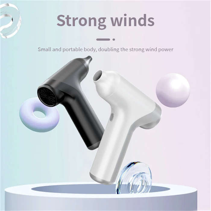 White - X7 Violent Fan 60W 100000 RPM Brushless Motor 4 Speed Portable Blower Quick Charging DC 12V