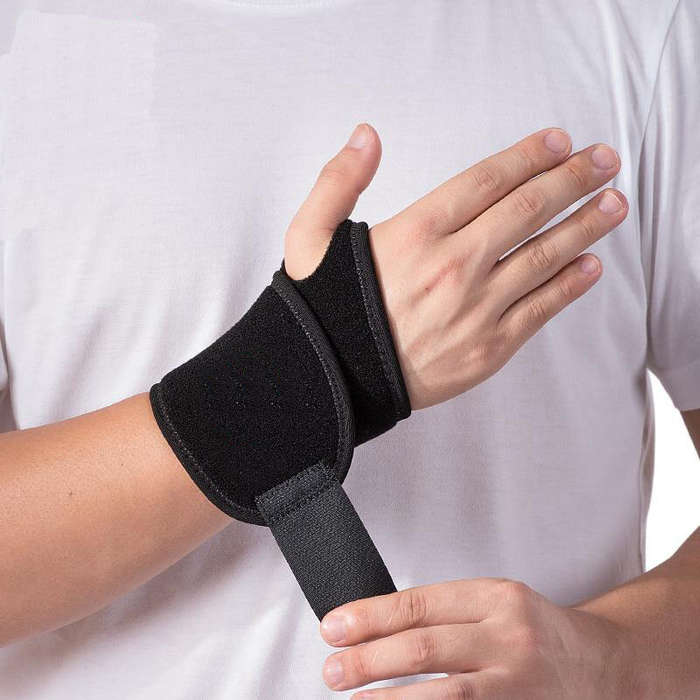 Black - KALOAD 1 Pc Adjustable Wrist Brace Support Hand Stabilizer for Basketball Football Boxing Cy