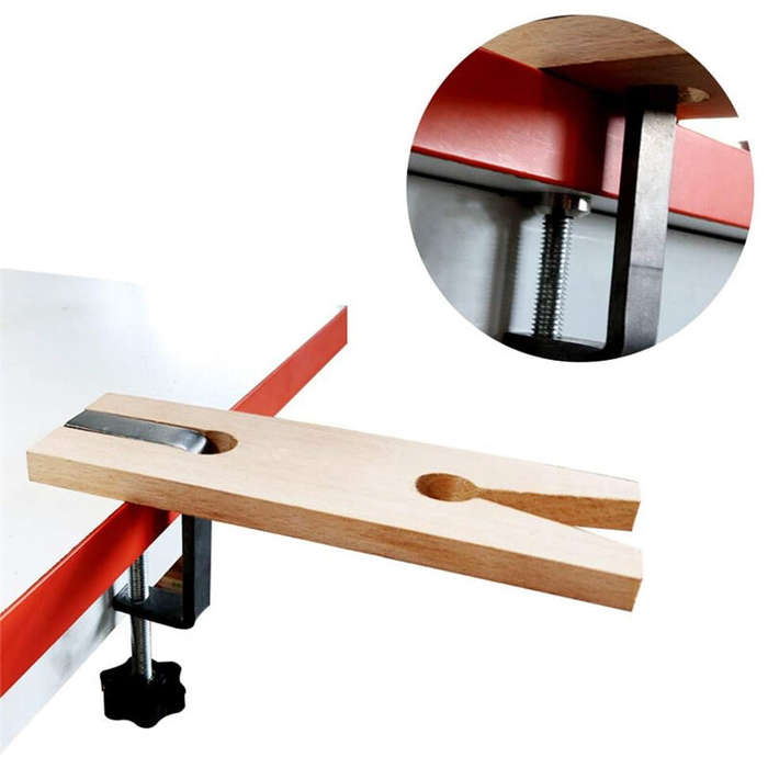 TYPE-A - Bench Pin Clamp C Clamp Mount On Bench Table Jewelry Tool Hardwood 9x2 Inches for Sawing Dr