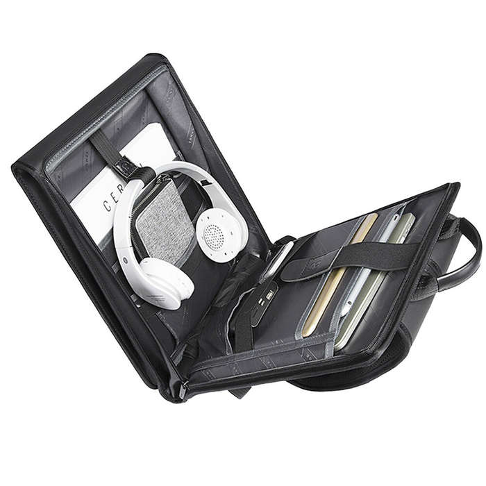 Grey - BANGE Business Backpack Men's Shoulder Bag Waterproof 15.6 Inch Laptop Computer Bagpack Large