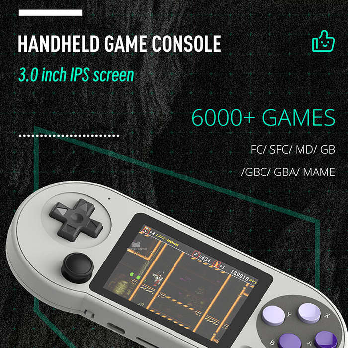 DATA FROG SF2000 Classic Retro Portable Mini S7 Game Console with Joystick 3 inch IPS Handheld Game
