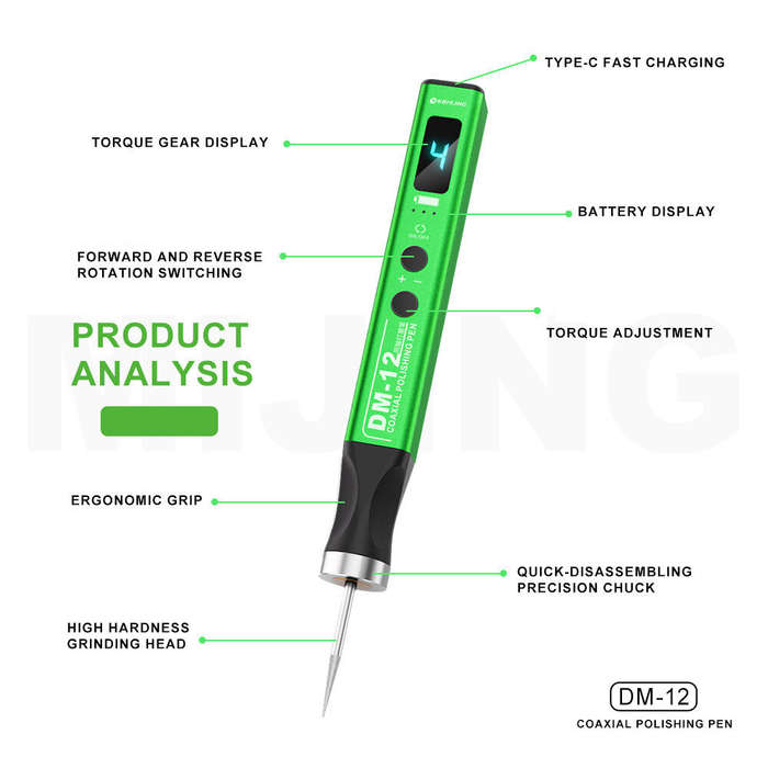 Green - Mini Cordless Rotary Tool Kit Electric Polishing Pen Engraving Pen for Sanding / Polishing /