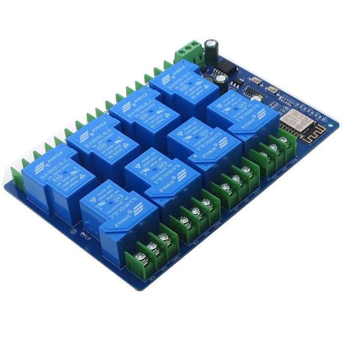 Only Board - DC7-28V / 5V Power Supply ESP8266 WiFi 8 Channel 30A Relay Module ESP-12F Development B