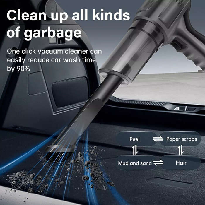 Silver - Cordless Vacuum Cleaner Brushless Motor Dual-Purpose Suction Blowing Pumping Inflation Mult