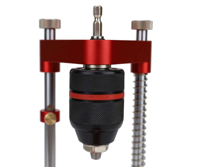 ENJOYWOOD Upgraded All Aluminum Alloy Adjustable Woodworking Drill Locator Guide With 8pcs Extension