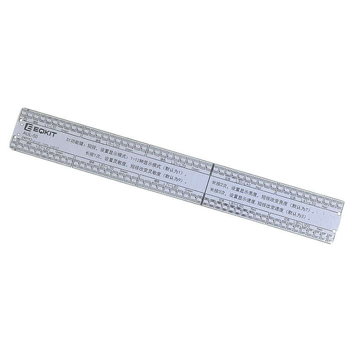 EQKIT AUL-50 Acoustic Level Indicator Kit DIY Voice Control Lamp Audio Spectrum 2x50-segment LED Lig
