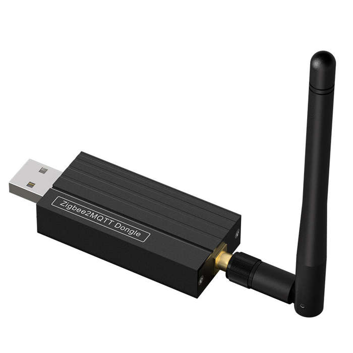 Black - Tuya ZBDongle-P Smart Gateway Zigbee3.0 USB Dongle Plus MQTT Gateway Work with Home Assistan