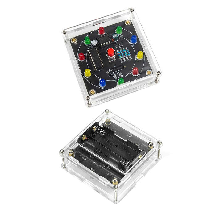 DIY Kit - 10 LED Lucky Wheel DIY Kit NE555 CD4017 Beginner Circuit Assembly Random Number Game Kit P