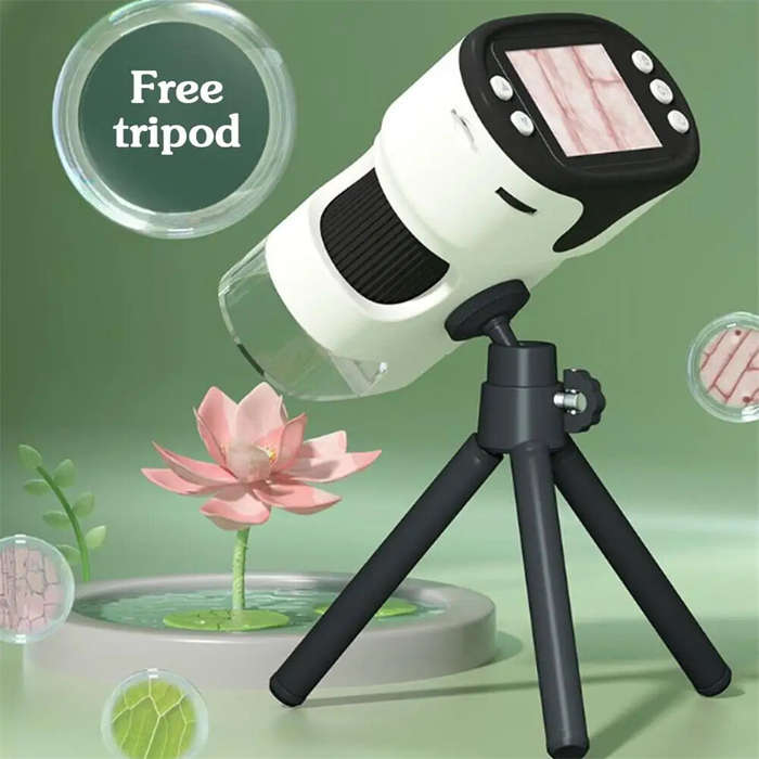 Blue - Handheld Portable Digital Microscope with Tripod 1000X Magnification HD Digital Microscope wi
