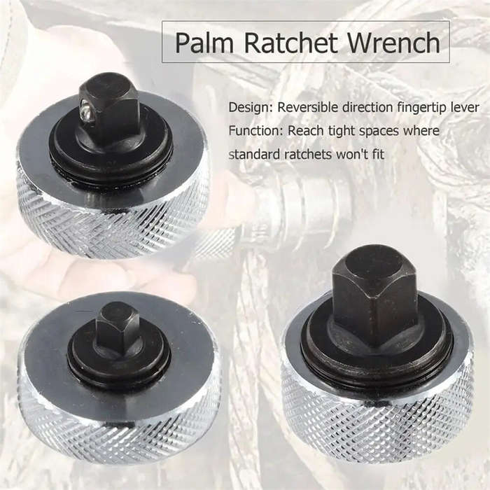 1/4 Inch - Mini Ratchet Wrench Set 1/4" 3/8" 1/2" Reversible Steel Ratchet Handle Tool Compact Socke