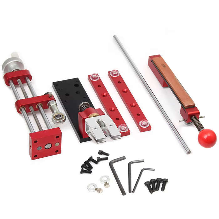 Red - Fixed Angle Sharpening Frame High Precision Knife Sharpener Reversal Clip With Slide Rail Shar
