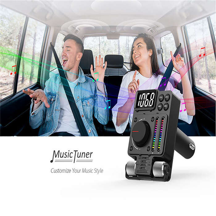Black - bluetooth 5.3 Car Wireless FM Transmitter Radio Adapter PD30W QC3.0 Fast Charging Car MP3 U