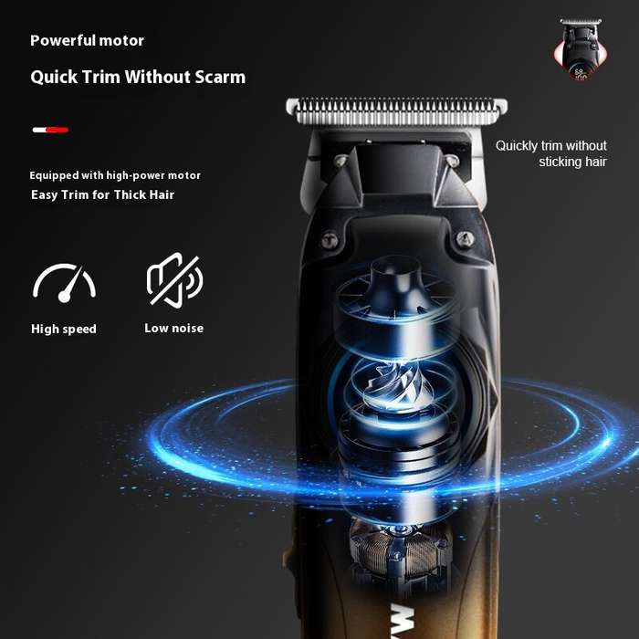 Green - MARSKE MS-5601 Hair Clipper for Men With Fade Design LED Display Cordless USB Rechargeable S