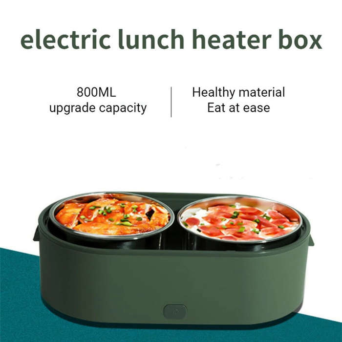 Pink - 800ML Portable Mini Electric Lunch Box USB Charging Food Heating Container Car Home Rice Food