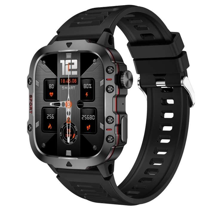 White - QX11 1.96inch HD Screen bluetooth Call Heart Rate Blood Pressure Blood Oxygen Monitor Sleep