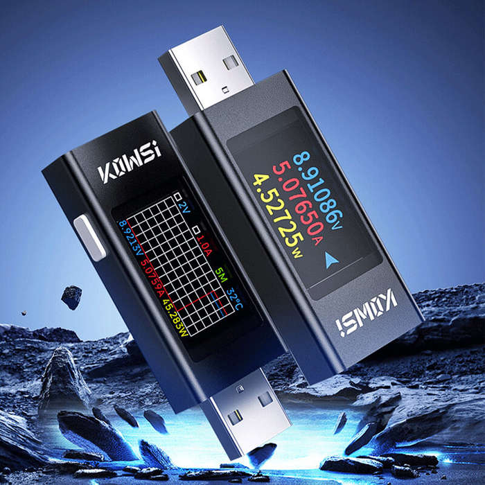 Black - KWS-MX23 USB Digital Display DC Voltage Ammeter Power Meter Voltmeter Current Meter Cell Pho