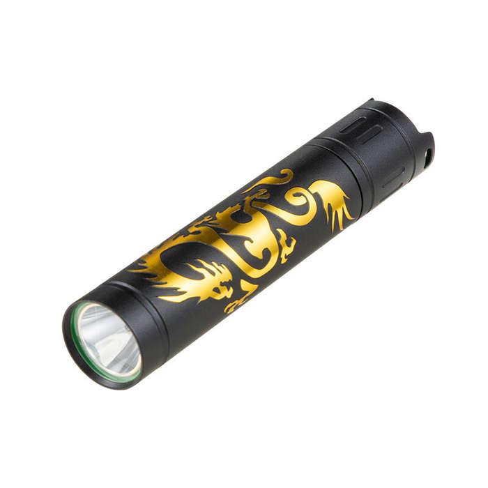Black - Lumintop LOONG 900 Lumens Compact EDC Flashlight With Tail Switch and Portable Keychain 5 Mo