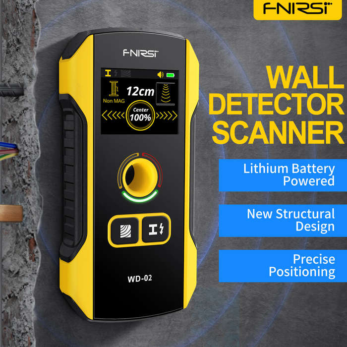 FNIRSI WD-02 Metal Detector Wall Detector Scanner Wooden AC Wires Metal Pipes Rebars Detecting Tool