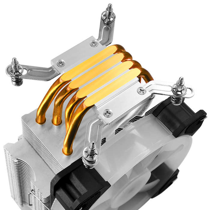 COOLMOON X400 ARGB CPU Cooler 4 Heat Pipes 5V 3Pin TDP 125W For Intel/AMD