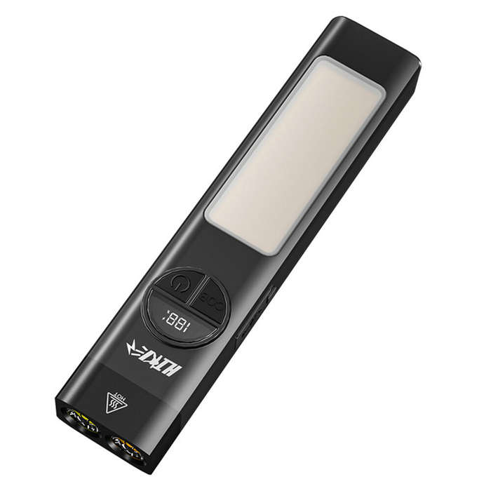 Black - 600LM Portable Flashligh UV Light 8 Lighting Modes Built In 1000mAh Battery Rechargeable Mag