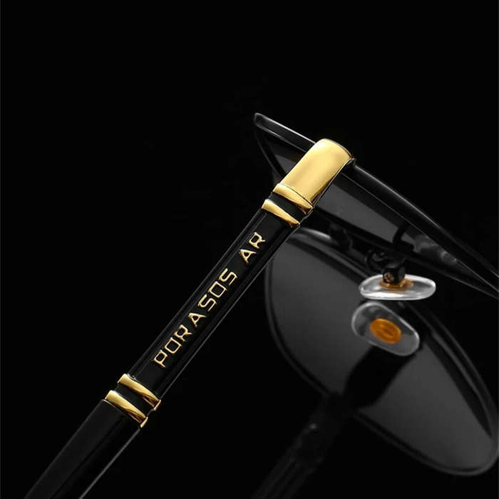 Black Gold - Men's Polarized Sunglasses Classic Fashion Metal Frame Pilot Sun Glasses for Traveling