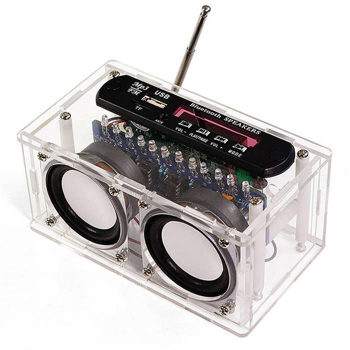 3Pcs DIY bluetooth Speaker Kit with FM Radio 87.5-108MHZ DIY Soldering Project Practice Electronic K